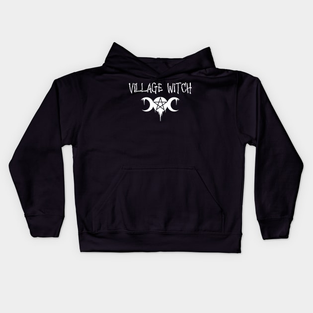 Wiccan Occult Satanic Witchcraft Village Witch Kids Hoodie by ShirtFace